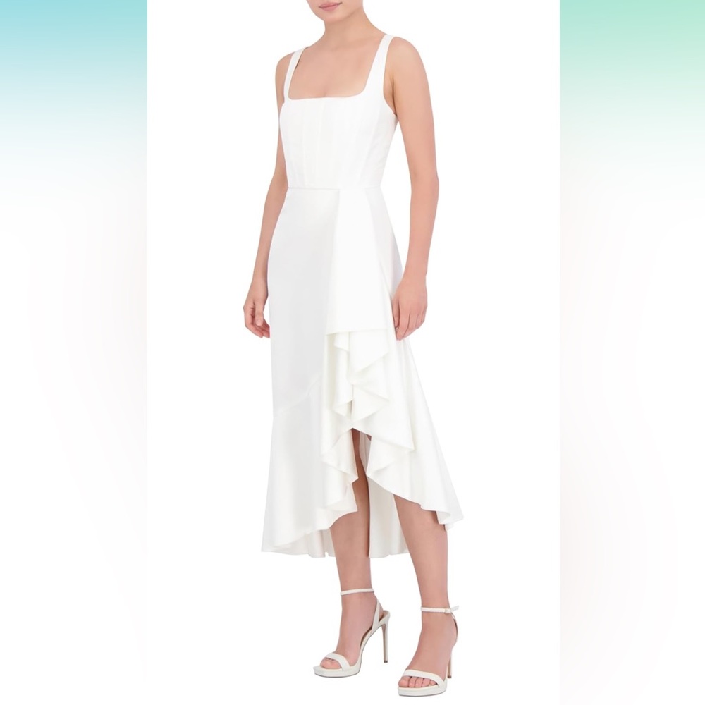 Bcbgmaxazria Women's Ruffle Midi Cocktail Dress